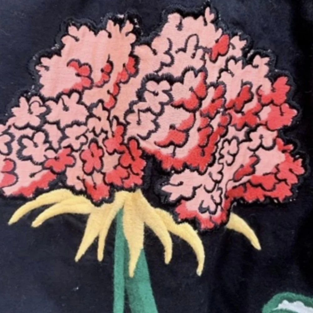 Floreat Embroidered Floral Ribbon Cranesbill Dress Anthropologie Vintage Retro - Picture 3 of 5